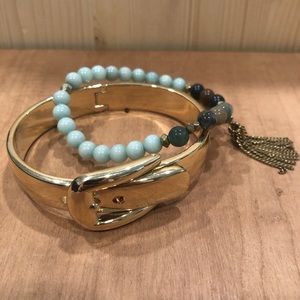 Bracelet Arm Party Set lot: Bancroft Buckle Beaded